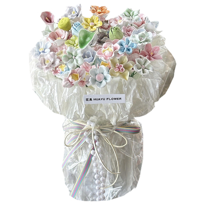 景德镇陶瓷花束成品生日礼物花束手工diy材料包实用一岁一礼花束