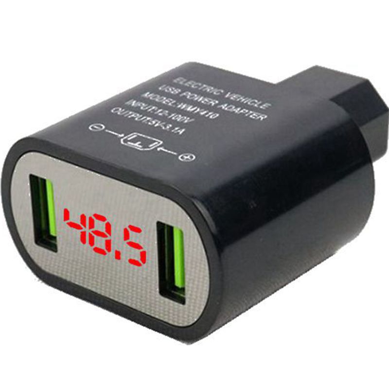 电瓶车USB充电口 车载户外应急快充闪充转换器 电动车手机充电器