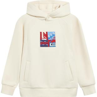 李宁童装卫衣男女大童运动生活系列保暖连帽青少年春季休闲童装