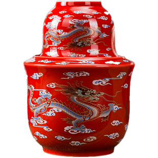 烫酒温酒器黄酒家用饭店老式陶瓷酒具酒杯白酒暖酒热酒中式温酒壶