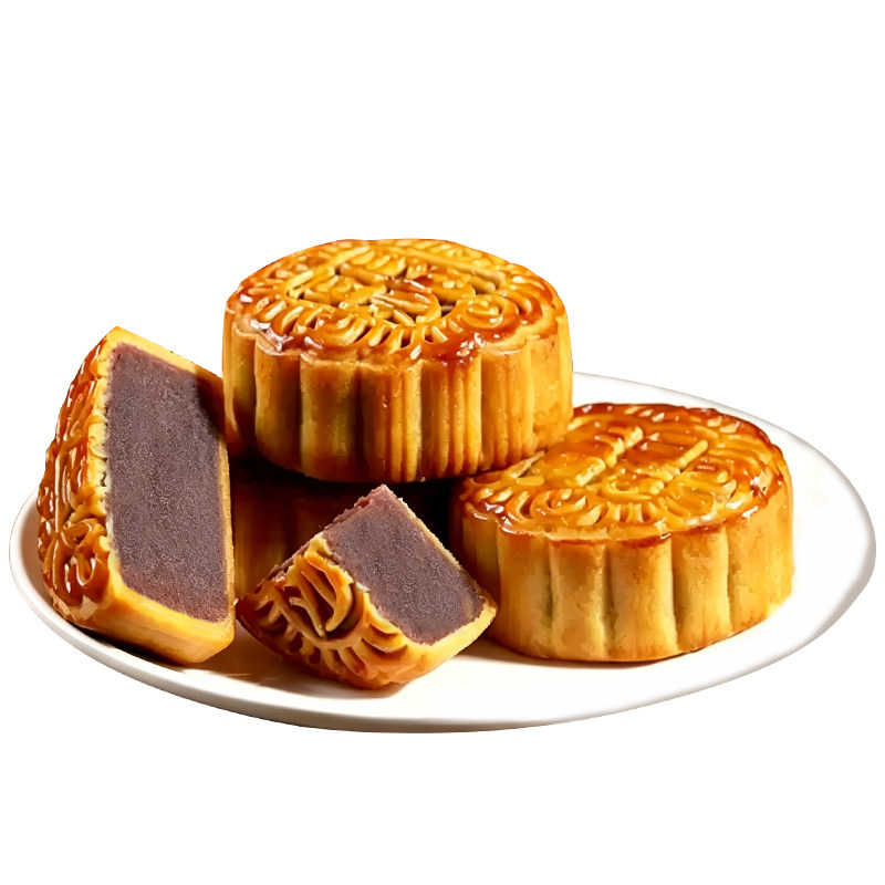 【2只月饼特惠】整箱豆沙月饼传统月饼豆沙广式中秋零食糕点批发