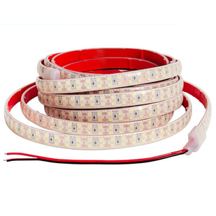 低压12v双排超亮户外防水灯带led汽车车厢边灯照明软灯带开关24v