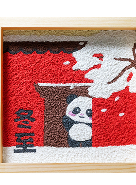 数字油画木质纸浆画填色儿童diy