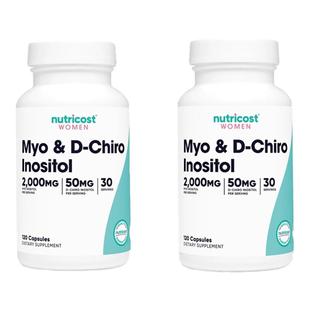 2瓶装美国Nutricost Myo Inositol DCI肌醇混合40:1女性维生素B8