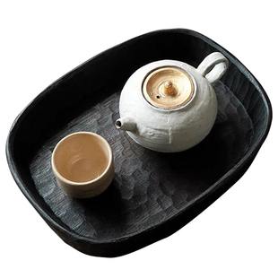国内木匠手工雕刻柚木大漆茶盘收纳木托盘高颜单人一人家用泡茶台