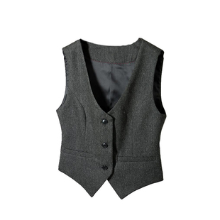 又美又飒时尚与复古并存 英伦风毛呢马甲2025新款坎肩外穿短款