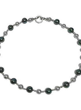 LANHEGE施家珍珠蕾丝感项链