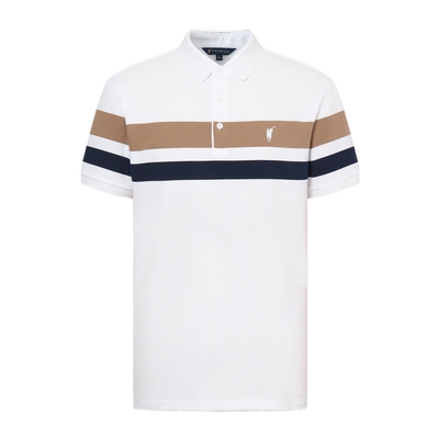 男式撞色百搭短袖衫男装新品条纹