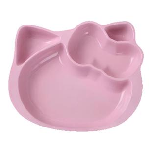 可爱卡通猫菜盘子家用特别好看的高级饺子专用盘漂亮分格餐盘创意