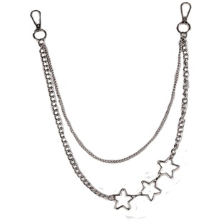 ins日系阿美咔叽裤链裤子链条配饰jk制服个性百搭金属链条嘻哈潮