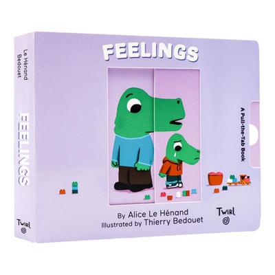 抽拉玩机关操作书 感觉情绪 Pull and Play Feelings 英文原版绘本 亲子互动玩具书 幼儿情商行为习惯培养游戏书 0-4岁英语启蒙