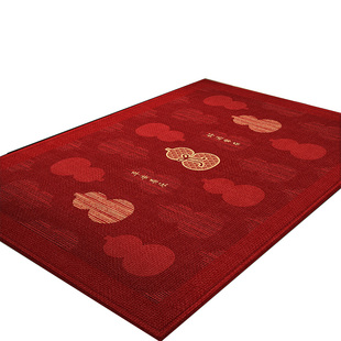 新款进门地垫入户门垫家用门口防滑垫子地毯红色脚垫玄关室内耐脏