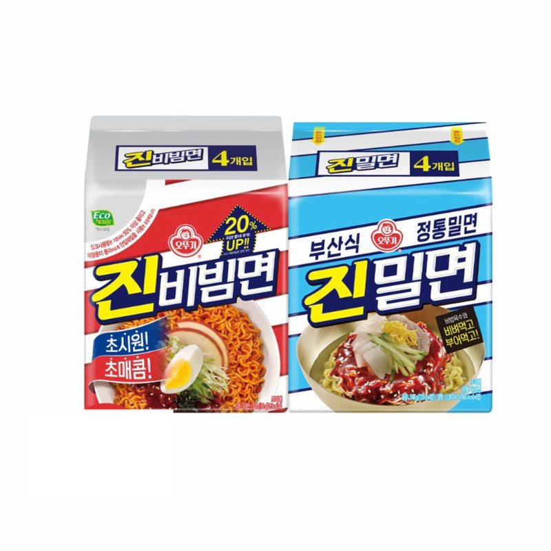 韩国直邮不倒翁酸甜辣拌面4袋