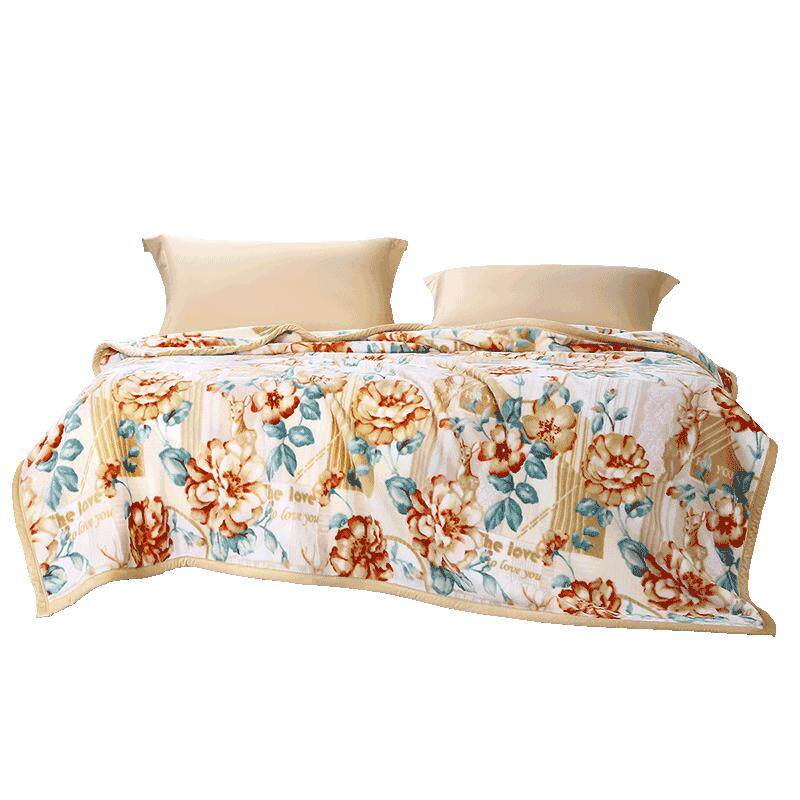 【断码清】富安娜出品馨而乐毛毯法兰绒毛毯办公室休闲午休毯