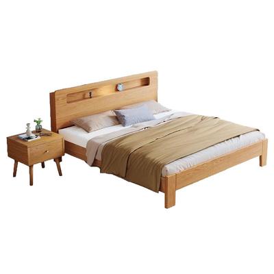 全实木床现代简约橡木1.8米双人
