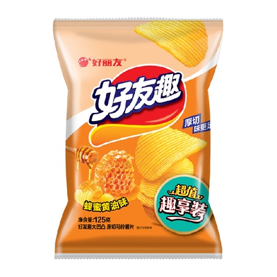 好丽友好友趣凹凸蜂蜜黄油味薯片