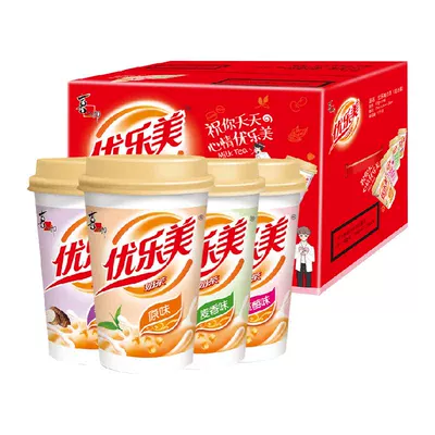 优乐美4口味椰果冲泡奶茶礼箱装