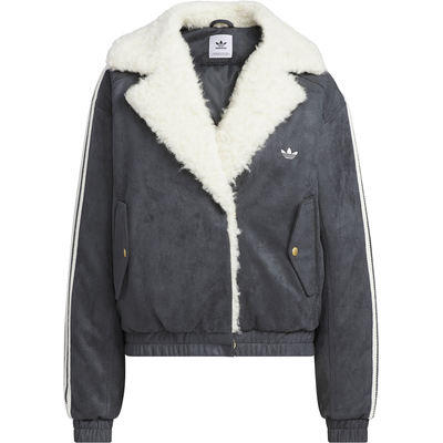 阿迪达斯女士运动翻领棉服