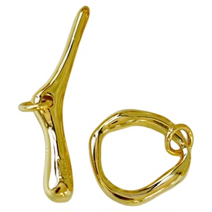 怡悦 OT扣头珍珠水晶串珠项链手链银镀金diy配件材料扣子