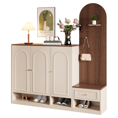 【洞洞板鞋柜】两用一体储物柜