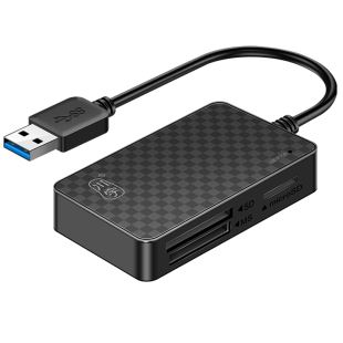川宇多功能读卡器cf卡读取器sd卡/ms/tf内存储卡转换usb高速适用大疆苹果17佳能索尼typec手机电脑ccd多功能