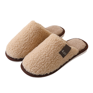2026新款棉拖鞋女秋冬季情侣厚底防滑保暖仿羊羔毛拖鞋居家室内男