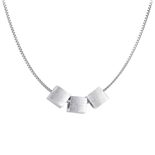 小方糖吊坠正品S925纯银项链女款2026新款轻奢小众锁骨链配饰