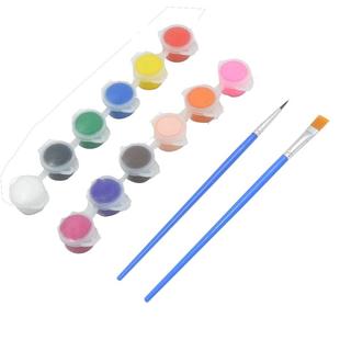 儿童彩绘diy防水丙烯颜料12色套装手绘石膏画风筝学生美术涂鸦
