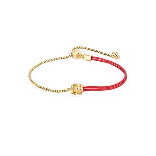 白岚手链女款本命年红绳编织手绳925银手饰小众设计感SL1296