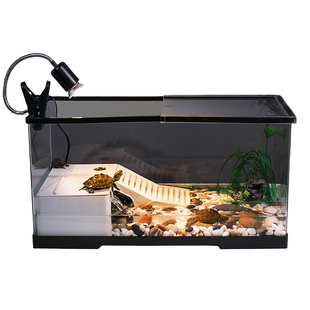 乌龟缸家养巴西龟专用饲养箱客厅小型带晒台生态造景带盖桌面鱼缸