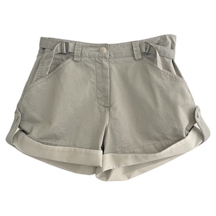 秒发！26春夏新款韩国呼吸家breathe直筒工装风卷边短裤热裤女