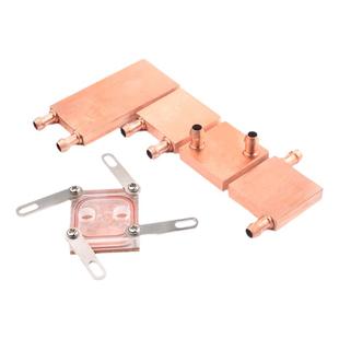 紫铜水冷头40*40 40*80 吸热液冷CPU半导体制冷片散热器 模具水冷