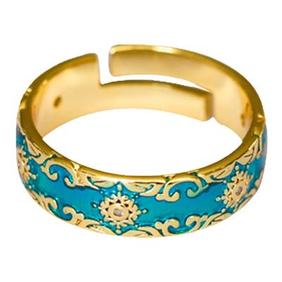 高级珐琅戒指~s925银唯美小仙女