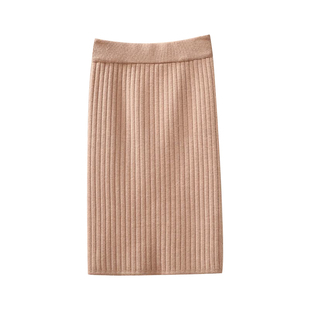 针织半身裙女白色裙子秋冬季加厚灰色长款包臀2026新直筒a字短款