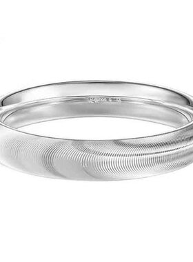 足银9999纯银手镯女猫眼时尚闭口银镯子小众设计年轻款送女友礼物