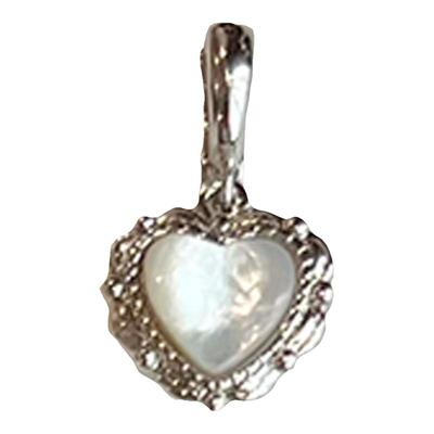 白金色天然贝母万能扣吊坠时尚