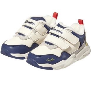 基诺浦机能鞋冬款儿童运动鞋2级保暖男女童加绒鞋子学步鞋GW1660