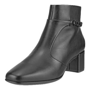 ECCO爱步秋冬女靴侧拉链粗跟通勤时装短靴瘦瘦皮靴 290933