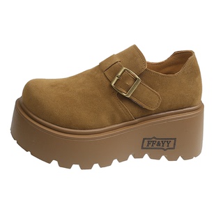 法式厚底松糕深口单鞋女增高勃肯鞋2026新款爆款春秋马丽珍乐福鞋