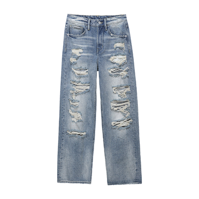 ABLE JEANS【拖地裤】26夏季新款女士街头潮酷破洞牛仔裤