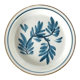 西田木雨 陶瓷手绘杯盖 日式家用茶杯马克杯圆形盖子多用杯垫碟子