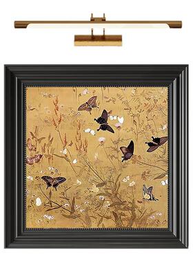 中古侘寂挂画墙面氛围灯装饰品画客厅茶室禅意墙壁挂件高吊杆灯画