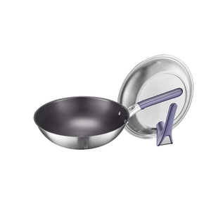 【新品】苏泊尔三代PRO版有钛无涂层炒锅0涂层家用不粘锅不锈钢