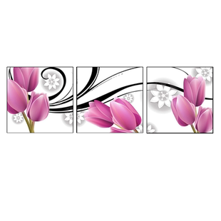 轻奢高档客厅装饰画现代简约三联画晶瓷画卧室挂画沙发背景墙壁画