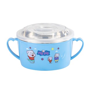 304不锈钢泡面碗带盖双耳汤碗隔热防烫快餐杯大号学生饭盒泡面杯