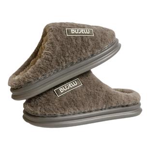 抑菌毛绒棉拖2025新款鞋男士秋冬季室内家居防滑除臭保暖棉拖男款