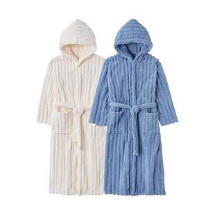 三利浴袍成人珊瑚绒吸水速干情侣男女冬新款大人不易掉毛浴衣睡袍