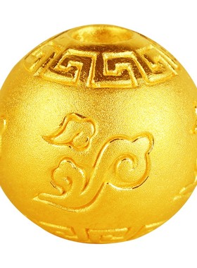 双飞翼男女足金转运珠3D硬金