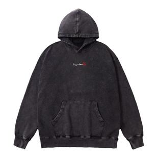 【明星同款】龙脸DRAGONFACE宽松休闲运动做旧连帽卫衣