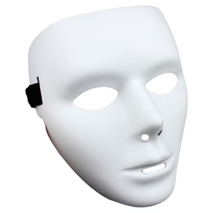 JabbaWockeeZ假面舞团面具白脸舞蹈抖音纯白色嘻哈街舞空白全脸男